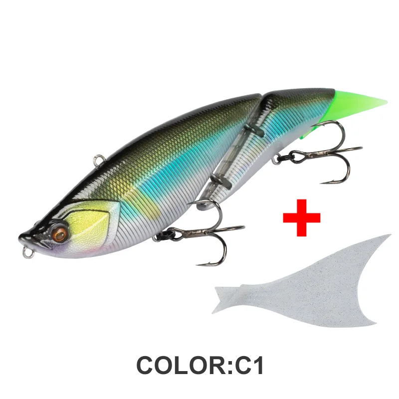 OBSESSION 190mm 55g Swimbaits articulados señuelo de pesca vibración flotante 2 segmentos cebo gigante grande cola de pez suave cebos duros Wobblers - imagen 3