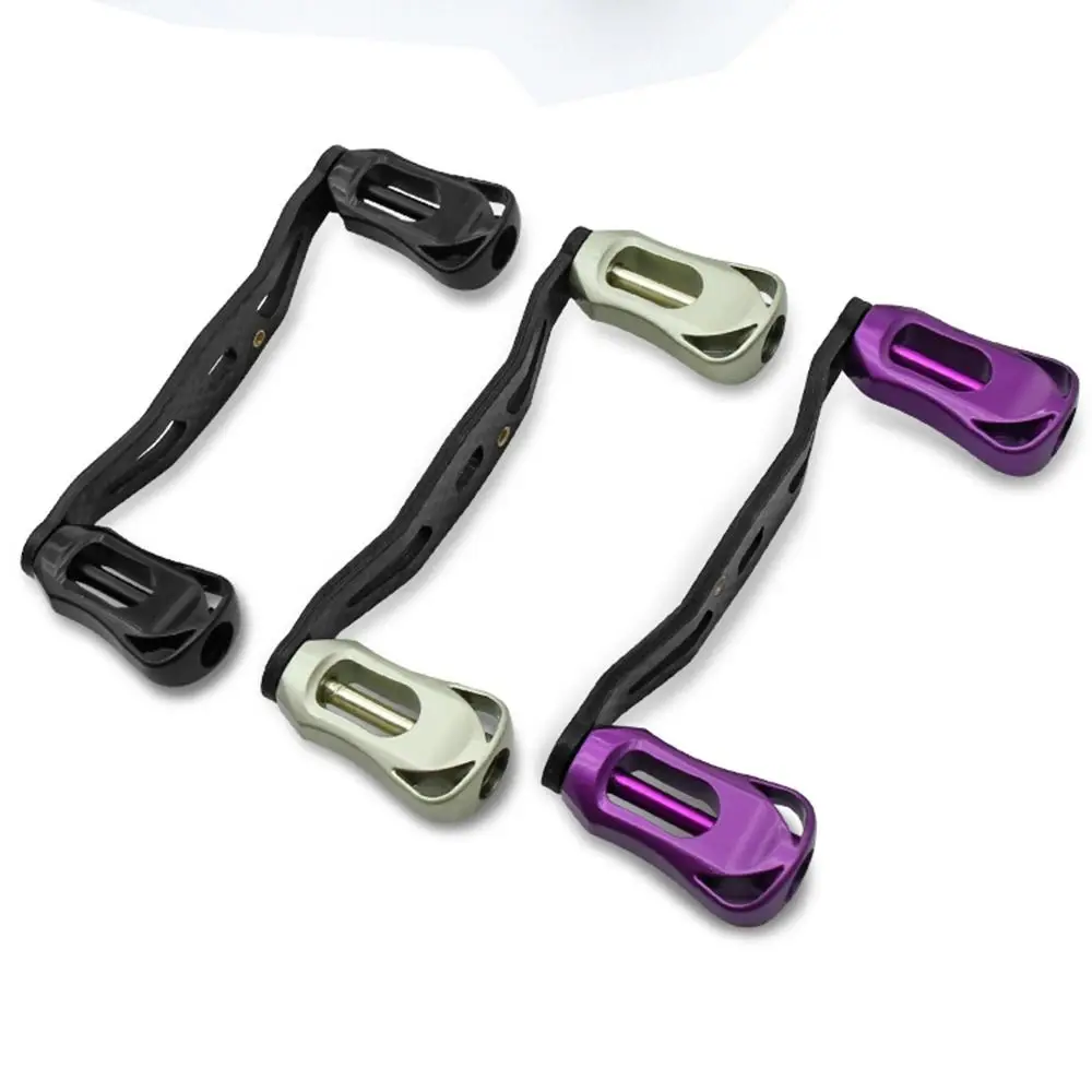 Mango de carrete de pesca Baitcasting de fibra de carbono, perilla de Metal, mango de carrete de pesca de 100mm, dispositivo de pesca de instalación lateral de tornillo de 8x5mm para exteriores - imagen 5