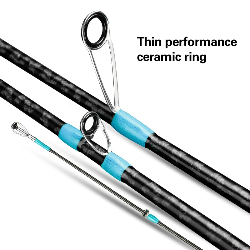 Caña de pescar mandarín de carbono de 1,95/2,08 m, punta hueca ML, caña de lubina cónica grande, caña de trucha giratoria súper ligera, peso del señuelo 3,5-18g - imagen 4