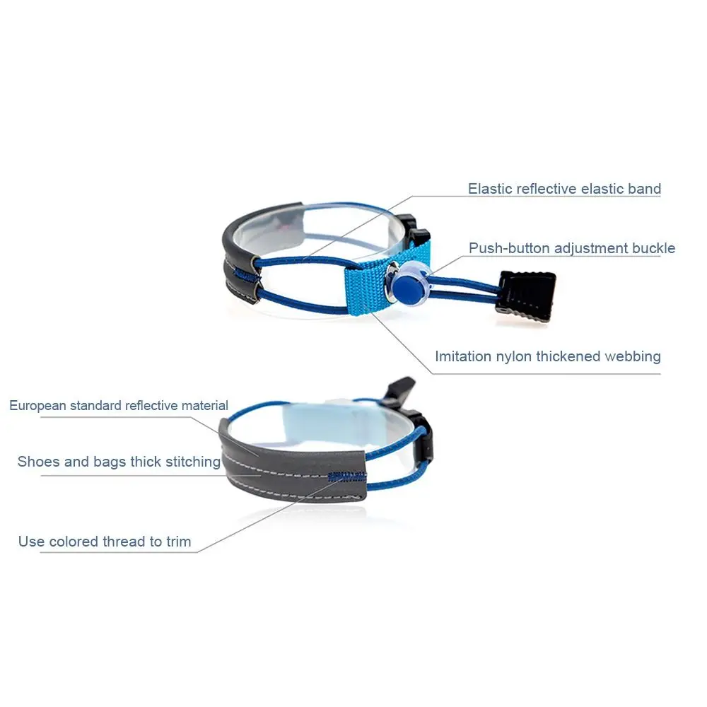 Correa reflectante para pantalones de bicicleta, correas elásticas de alta visibilidad para pantalones, correas para piernas, ajustables y duraderas - imagen 3