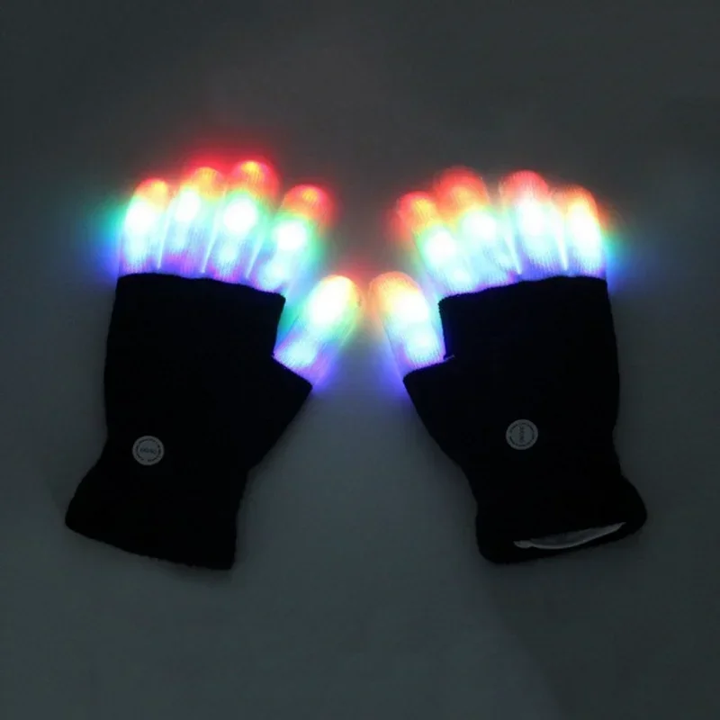 Guantes brillantes mágicos LED creativos para fiesta con Flash, iluminación para la yema del dedo, guantes de rayas, dispositivo luminoso para conducción nocturna al aire libre - imagen 3