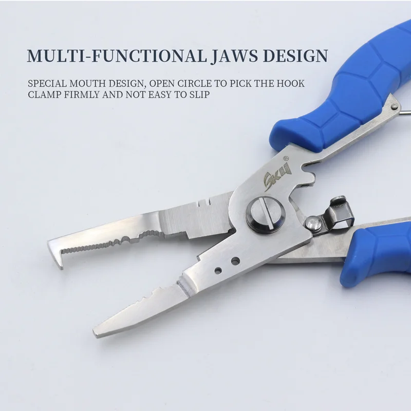 Alicates de pesca potentes, línea de pesca de corte multifuncional, Extractor de anzuelos de Control de peces, herramientas de pesca profesionales, 1 ud. - imagen 5