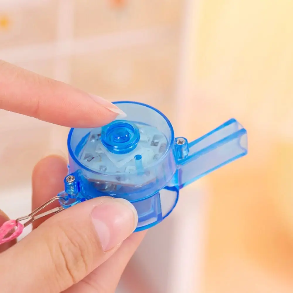 Silbato de luz LED Multicolor creativo de 5 uds con cordón silbato intermitente redondo silbato de fiesta de dibujos animados portátil - imagen 3