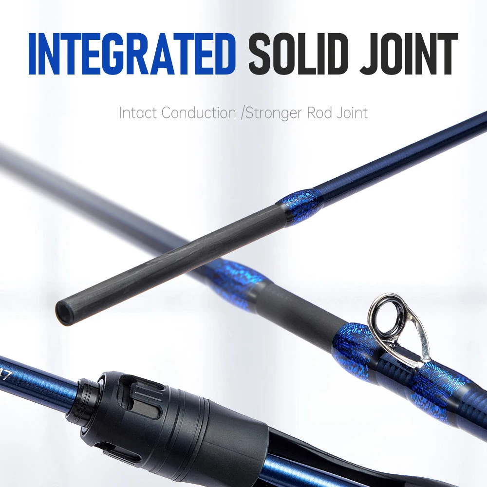 Caña de pescar SOLOKING SCOUT47 de calamar y sepia, caña de pescar de mar para Webfooted, 2 secciones, acción 9:1, 61g, caña de pescar ultraligera - imagen 5