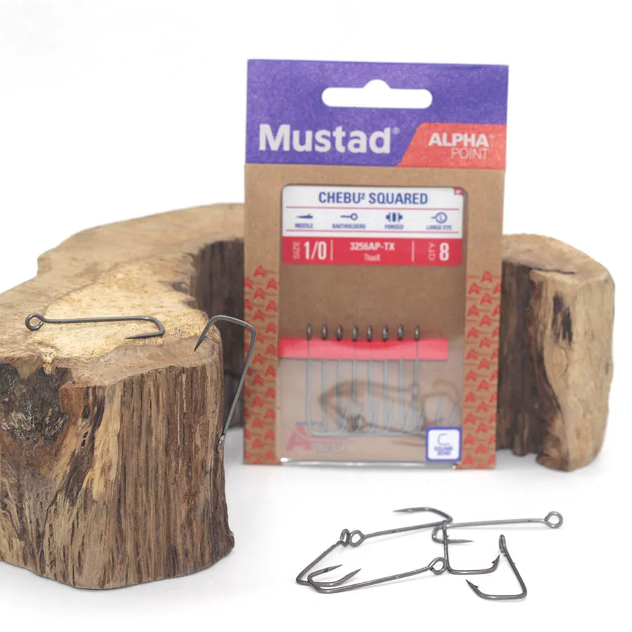 Anzuelos de pesca Mustad 3256AP-TX Anzuelo de cebo blando para grupo de pesca gratuito, 2 forjados fuertes - imagen 3