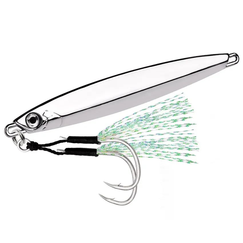 Señuelo de Jigging Shore de Metal, 60g, 80g, 100g, cebo de Jigging de fundición larga, Wobbler de pesca para lubina, juego grande, señuelos que se hunden - imagen 5