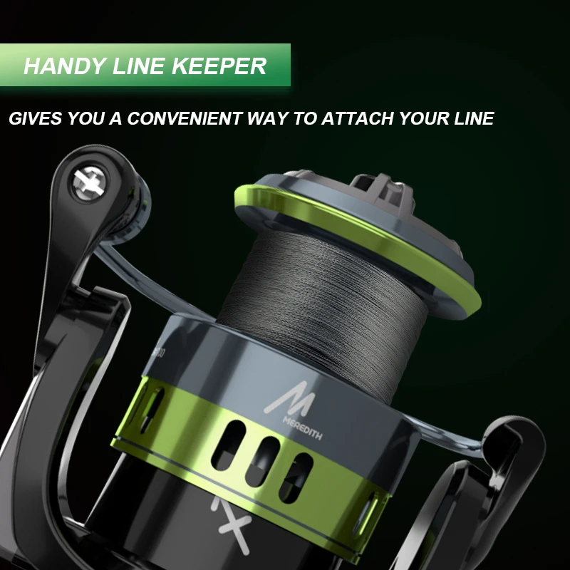 Carrete de pesca giratorio con rodamiento de acero inoxidable serie MEREDITH Sagitario, arrastre de arandela máxima de 8KG para pesca en el mar, pesca de carpa - imagen 4