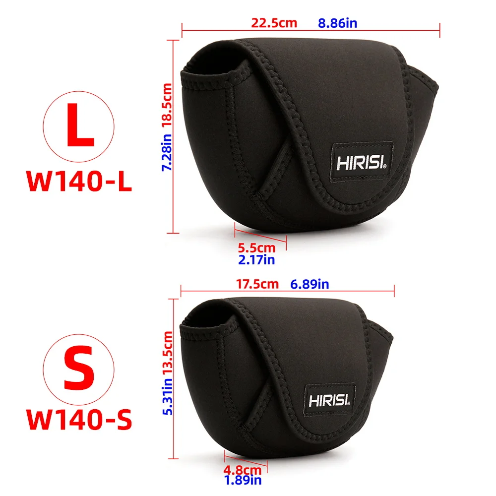 Hirisi S/L cubierta de carrete de pesca giratorio funda protectora de rueda de neopreno bolsa de carrete impermeable almacenamiento accesorios de pesca - imagen 2