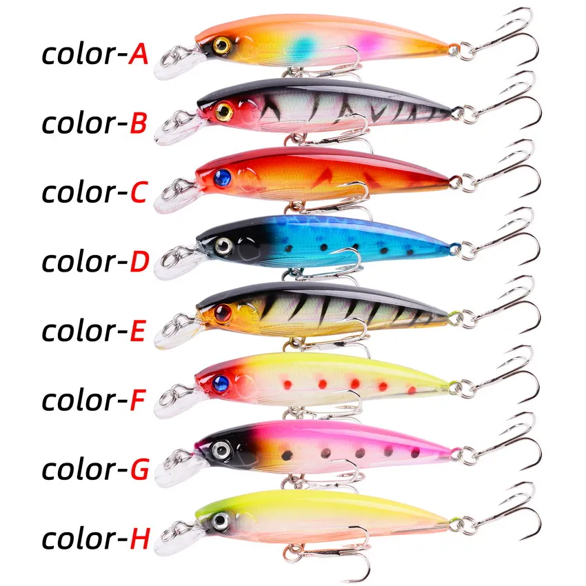 Señuelos de Pesca de 8 piezas, cebo duro para carpa, trucha, aparejos de Pesca, cebo Artificial, Crankbait, Swimbait, 7G, 9CM - imagen 3