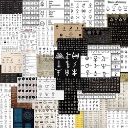 50 Uds. Pegatinas de grafiti con símbolo de alquimia, teléfono, guitarra, portátil, maleta, taza, pegatinas impermeables, juguetes para niños, regalo