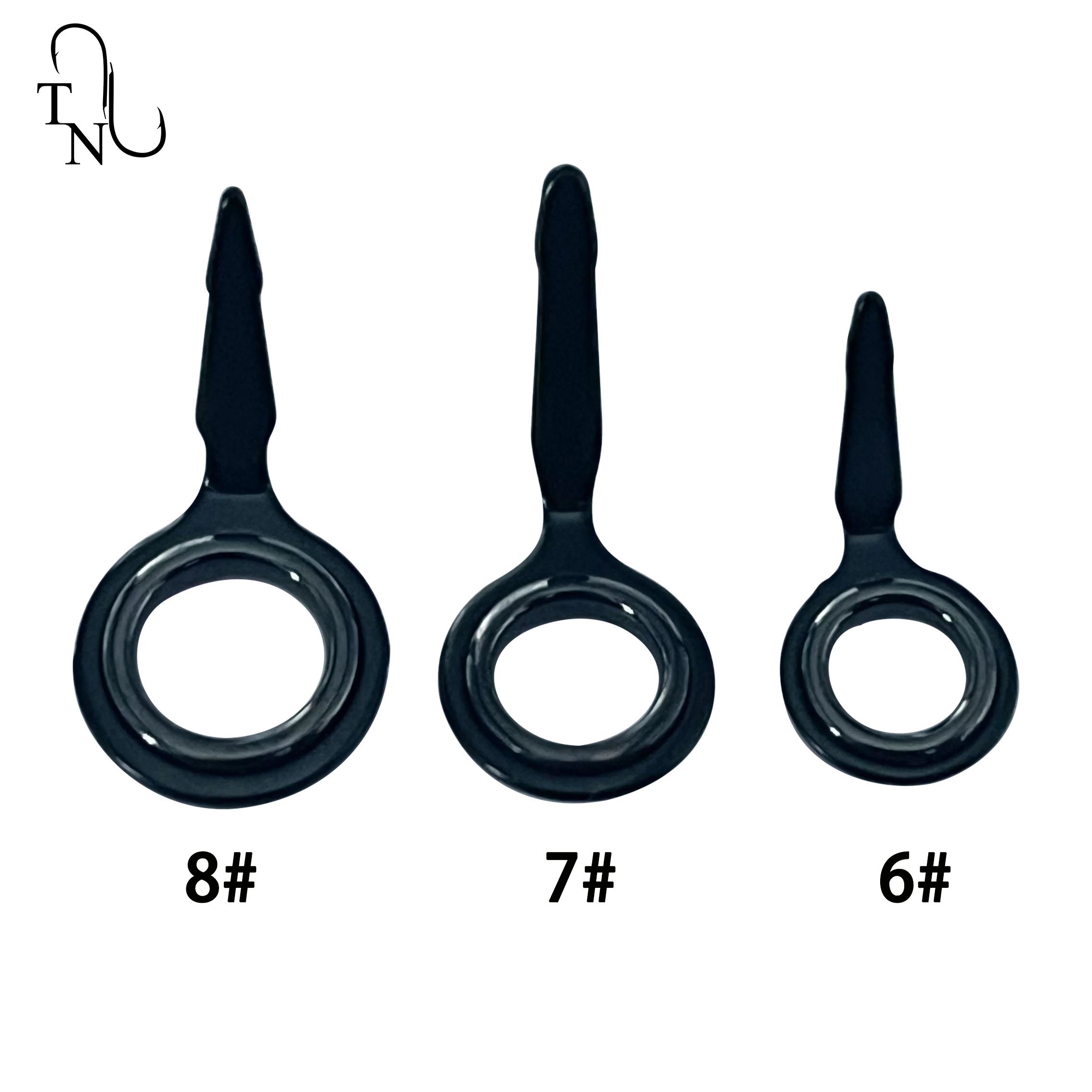 TN22 BMKLSG 6 #   7 #   8 #   10 Uds guías de caña de pescar varilla de acero inoxidable reparación de construcción accesorios de equipo de pesca de repuesto - imagen 2