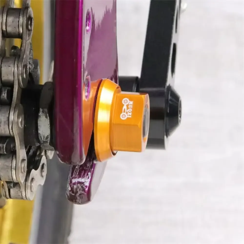 Tuerca de buje de bicicleta M10, tornillo de eje trasero de alta resistencia, aleación de aluminio anodizado, accesorios de ciclismo, 2 piezas, CNC 3/8 - imagen 2