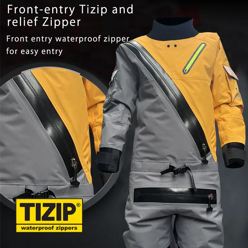 Traje seco para hombre, trajes secos de rescate acuático Full Swift para SUP, remo, canoa, Rafting, kayak, pesca en agua fría, traje de supervivencia - imagen 3