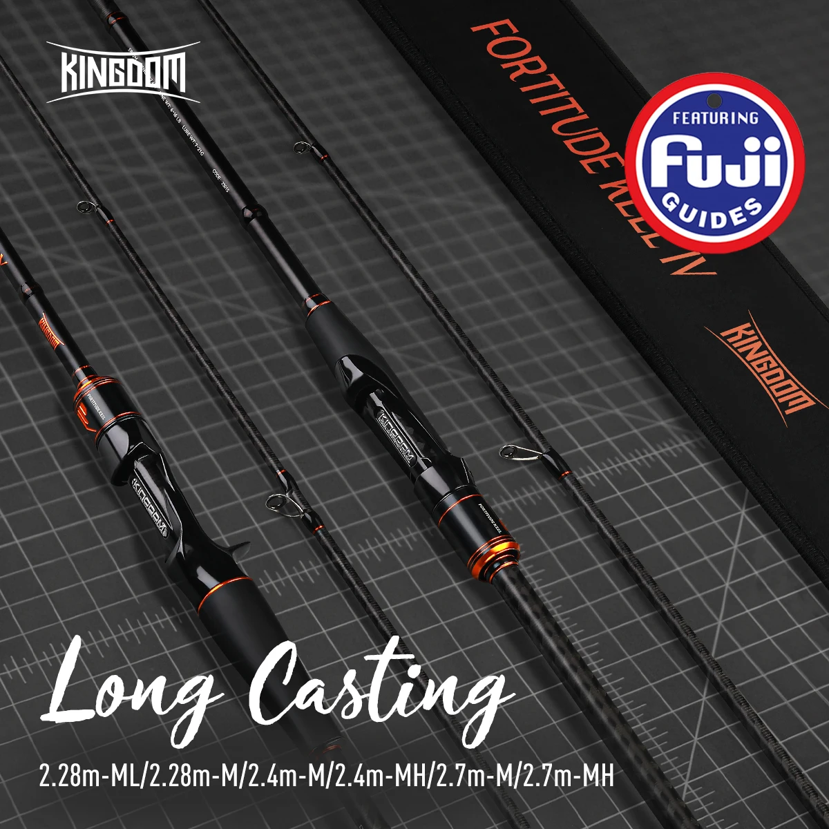 Caña Kingdom FORTITUDE KEEL IV – Carbono, guías Fuji, acción media - imagen 5
