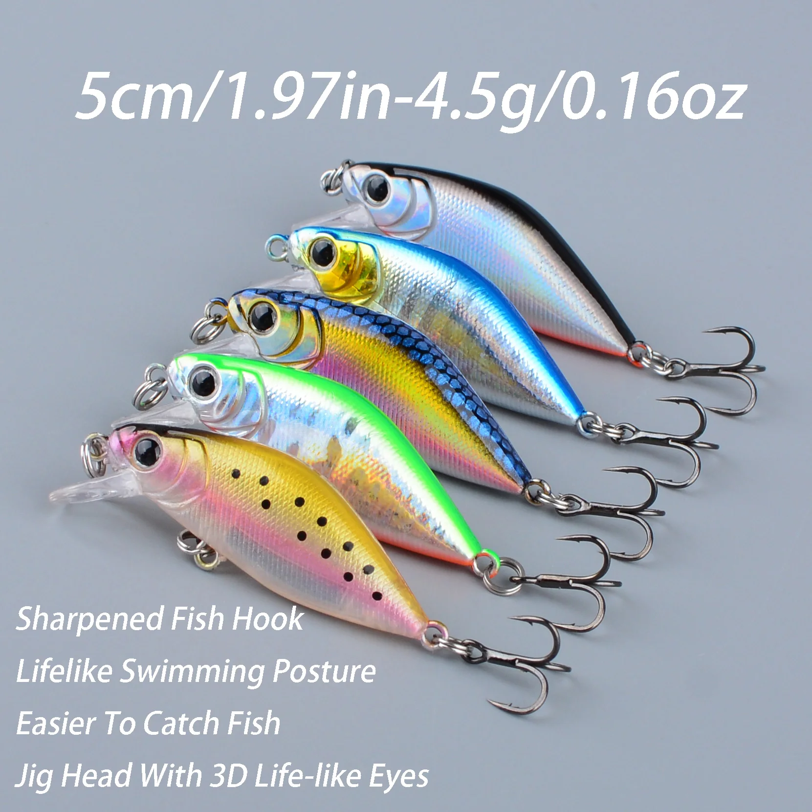 Mini Minnow señuelo artificial – Wobbler para trucha lubina y perca - imagen 2