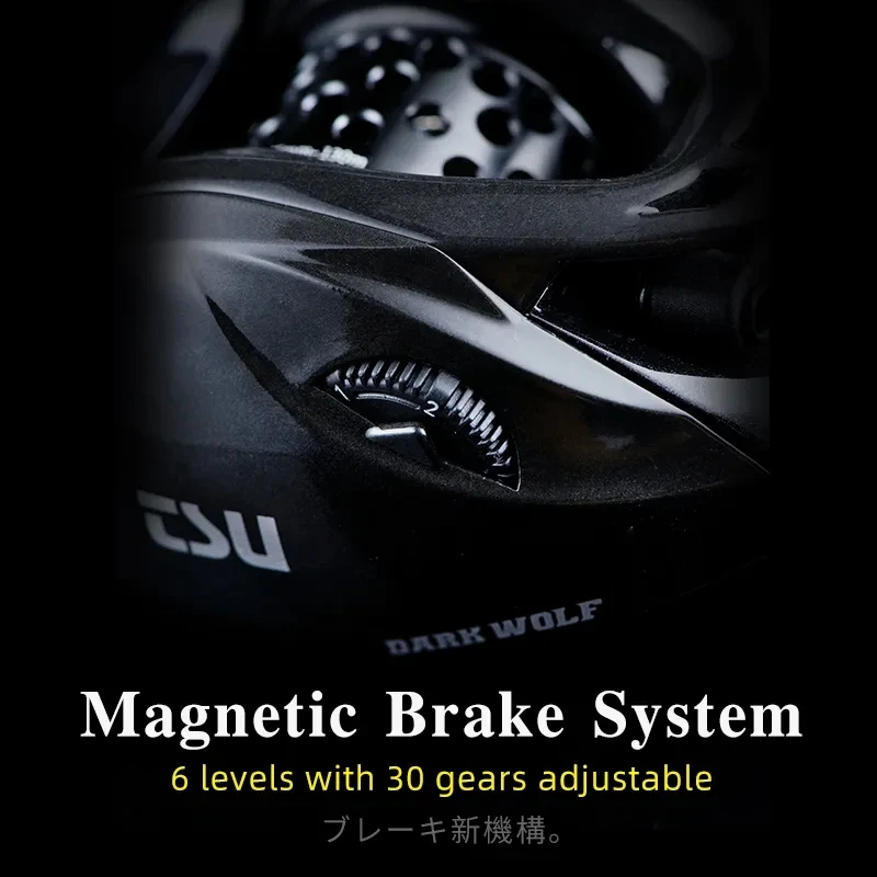 TSURINOYA-carrete de pesca Baitcasting Dark Wolf 50, ultraligero, 148g, carrete de carbono para cebo, finura, trucha Ajing, juego ligero - imagen 3