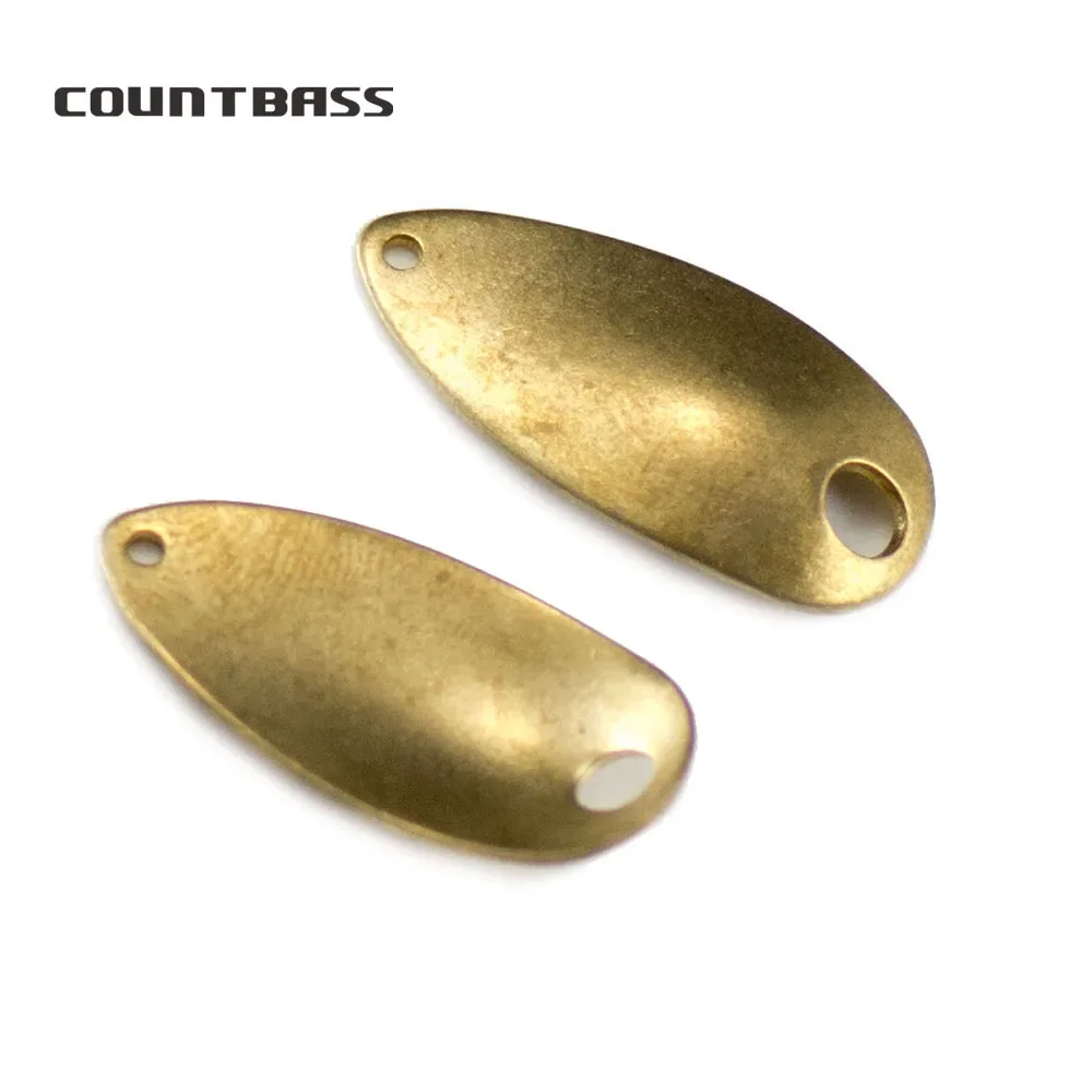 Countbass 50 Uds. Cucharas de pesca de fundición de salmón de latón en blanco SP011 2,2g (5/64oz), cebos de señuelo de pesca de Lucio de agua dulce - imagen 5