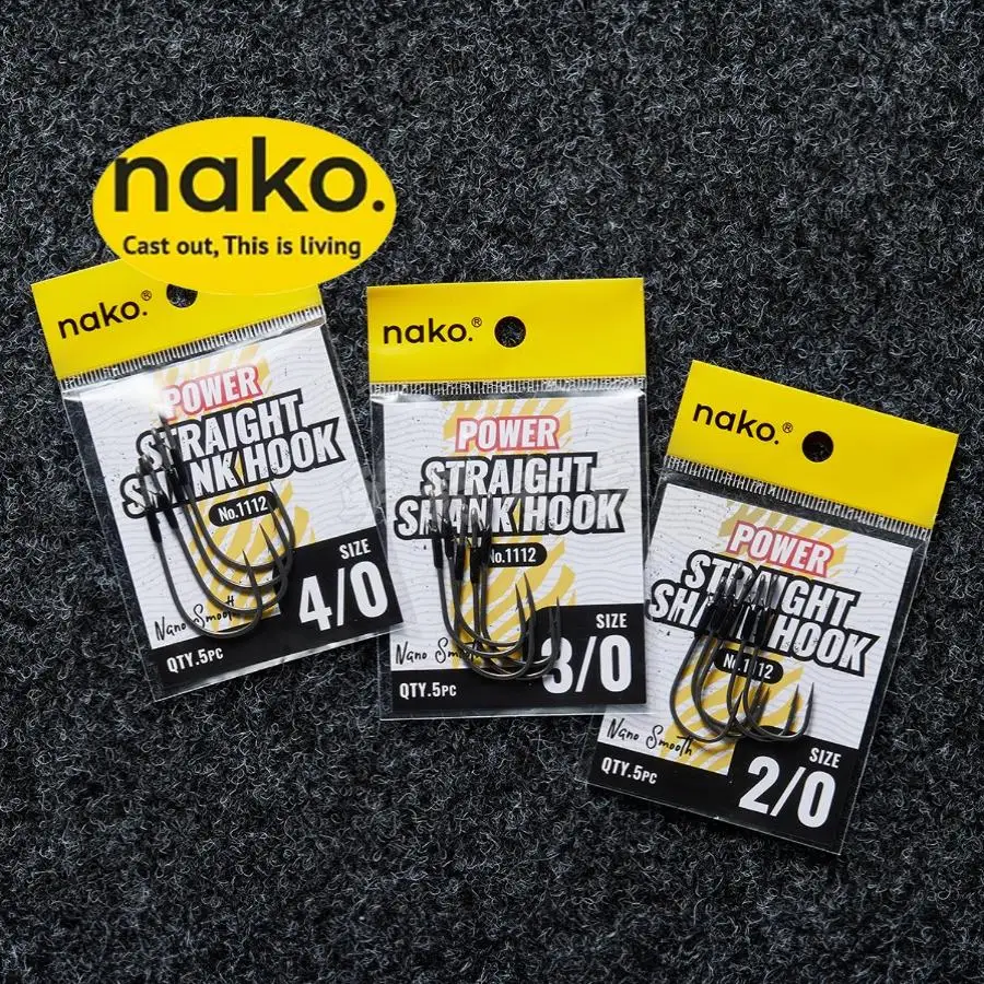 Gancho de vástago recto American Nako, cebo blando importado, gancho de vástago recto, gancho especial para voltear, cebo suave anti-colgante para obstáculos - imagen 2