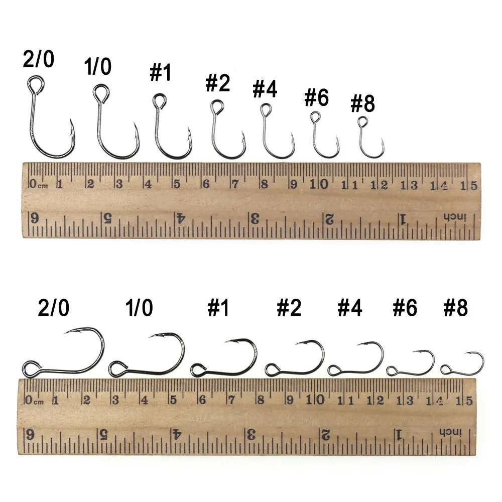 Bimoo-anzuelo único para señuelo de pesca en línea, ganchos de cuchara giratoria de ojo grande, repuestos, 20 Uds. - imagen 5
