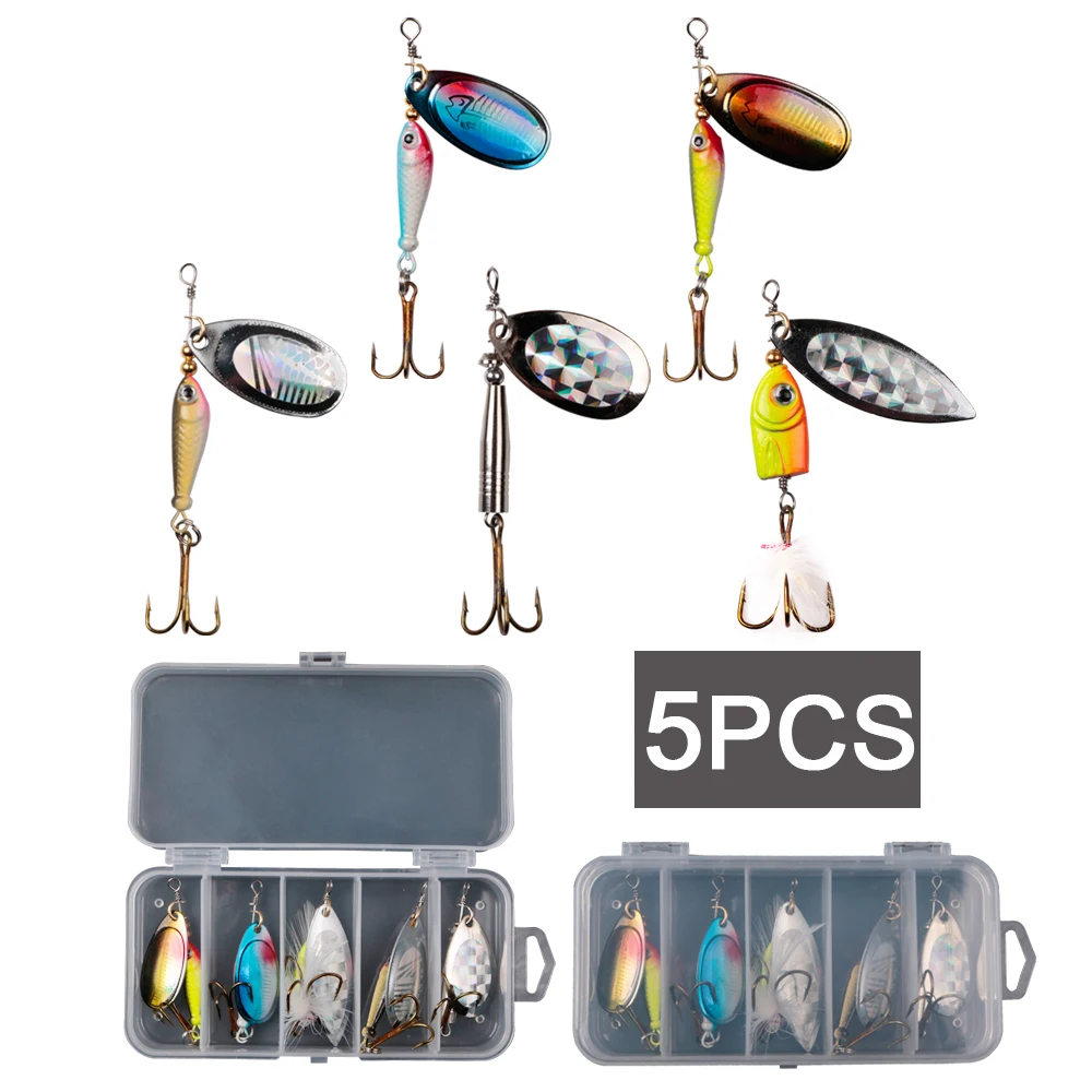 Juego de spinner de Metal para pesca, cuchara dura de 3g-7g, cebo Artificial, señuelo de pesca de Metal, spinner de lentejuelas para lubina y carpa - imagen 4
