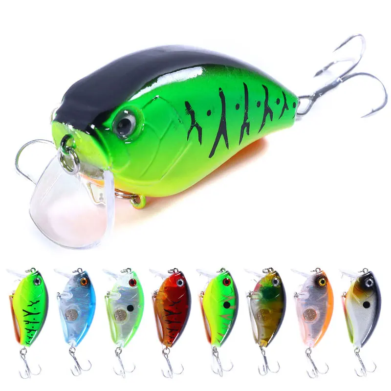 Hengjia 1 Uds señuelo de pesca con manivela cebos duros artificiales 6CM 17G Crankbait Jerkbait Wobbler aparejos de pesca buenos anzuelos aparejos - imagen 2