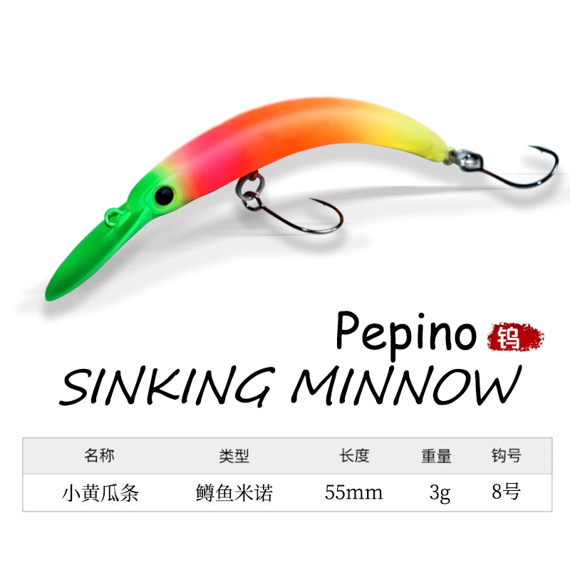 Mini Crankbait hundimiento lento 55mm para trucha de agua dulce - imagen 2