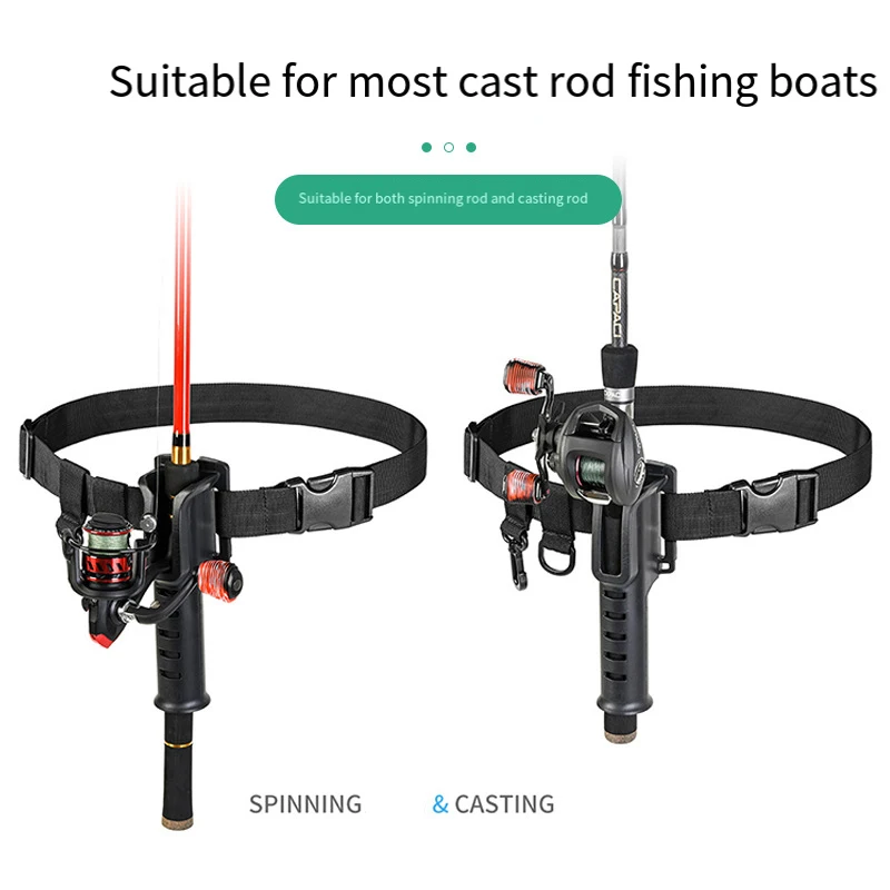 Soporte para caña de pescar de cintura, insertador de caña de pescar, cinturón portátil ajustable, accesorios para aparejos de pesca, 1 Uds. - imagen 4