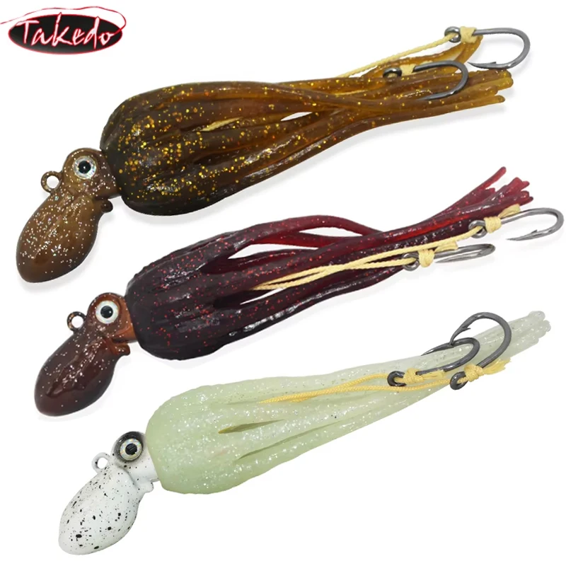TAKEDO LG01 Jig Head vinilo de calamar anzuelo asistente pesca