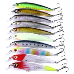 10 unids/lote Minnow 8g 9g 13,3g 26g señuelo de Pesca flotante HardBait aparejos de Pesca Jerkbait Swimbait hundimiento Wobbler cebo Artificial