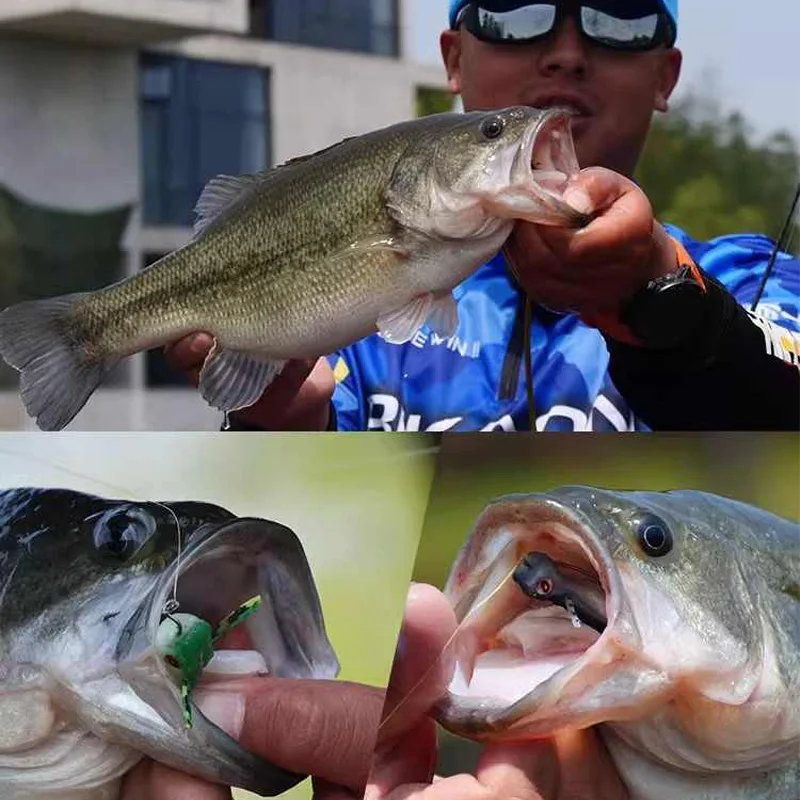 RIKAON Rana Finesse 3,8 cm 3,6g 4 unids/pack cebo suave flotante superficie de agua supercast simulación Rana cebo de pesca de basura Artificial - imagen 5