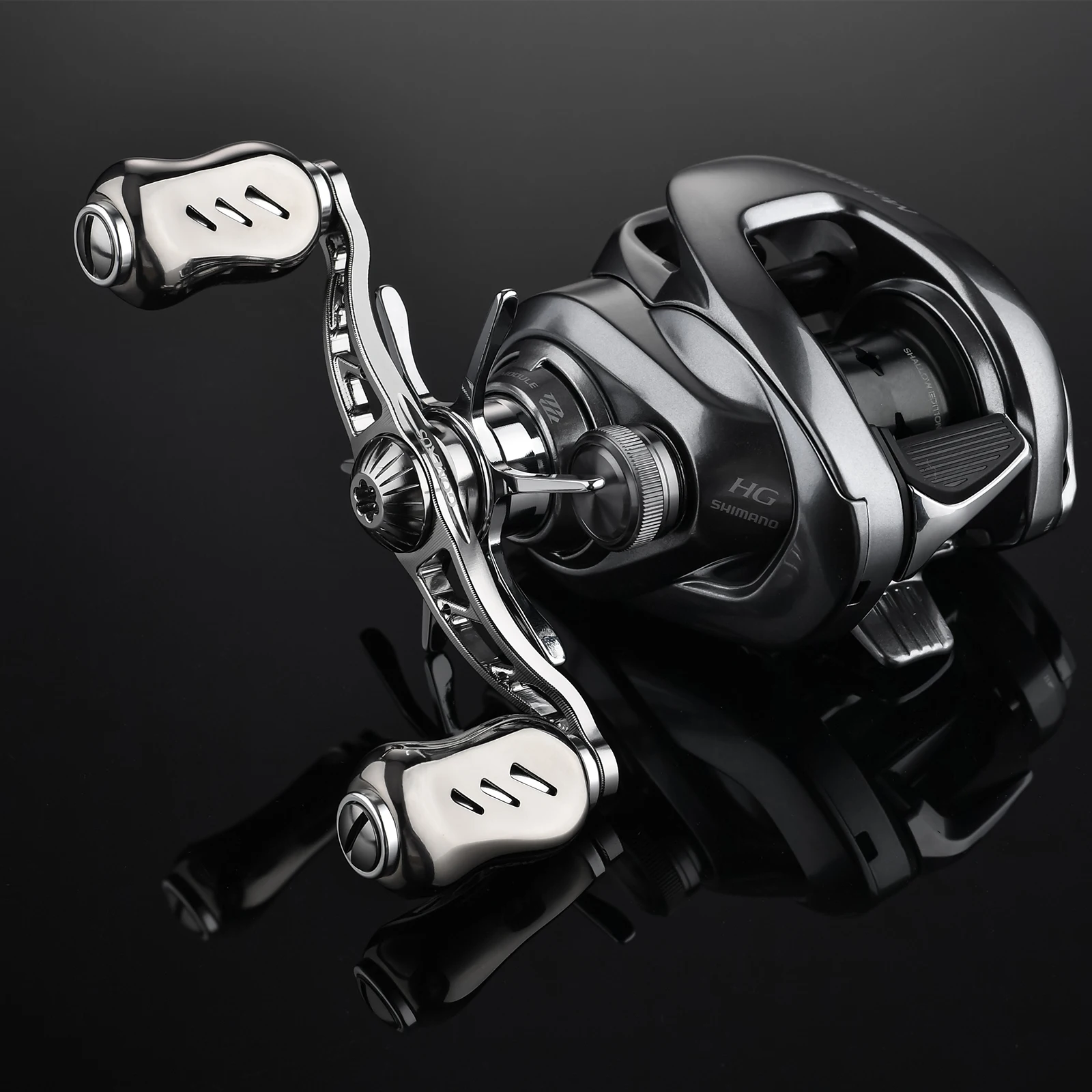 Mango de carrete Gomexus de 90mm con perilla de titanio de 22mm para Shimano Tranx Curado Aldebara DC BFS Metanium Calcutta Conquest Baitcaster - imagen 5