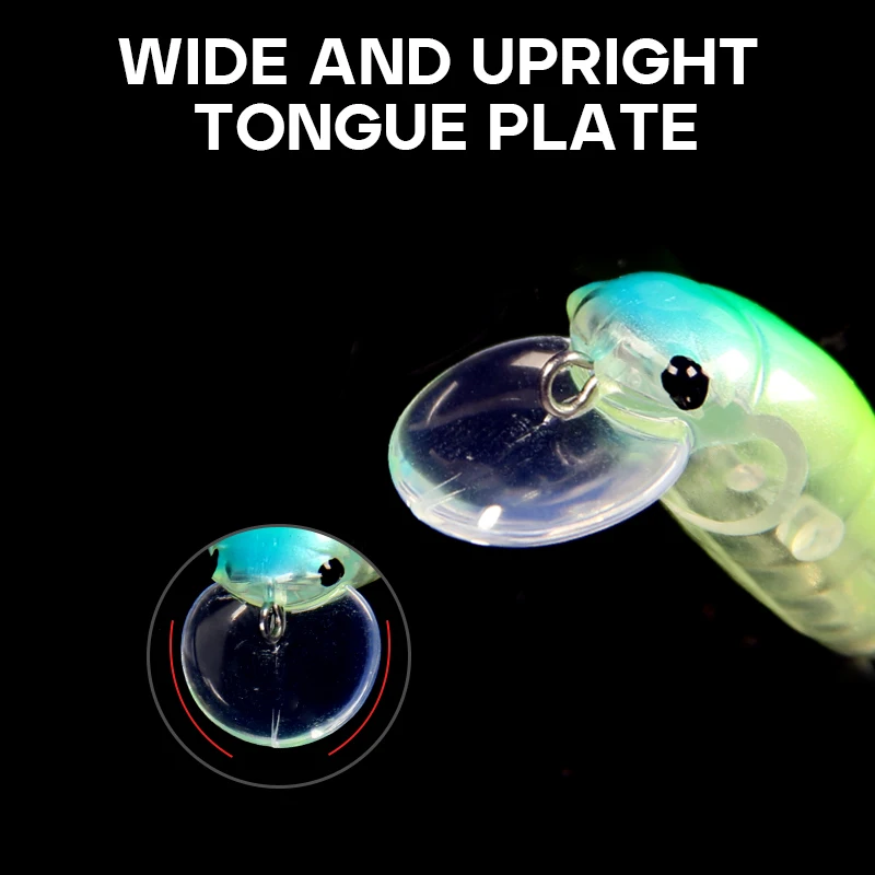LETOYO 1,6g/24mm Mini señuelo de pececillo que se hunde cigarra insectos cebos duros con placa de lengua ancha señuelo de pesca de trucha Artificial - imagen 4