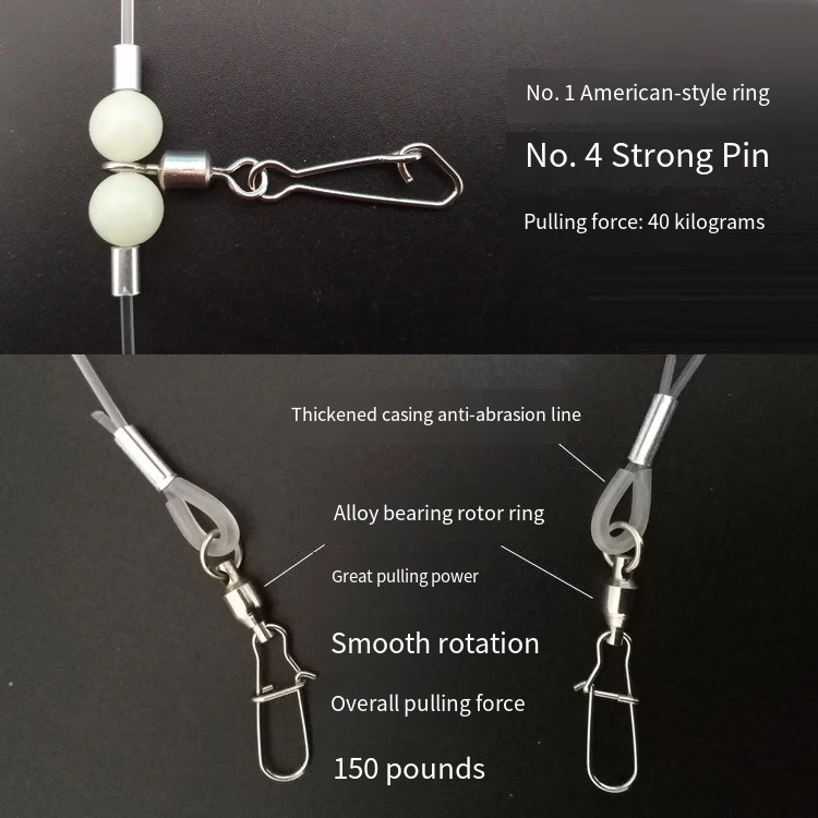 Equipo de pesca, gancho de fila de pesca de mar, mango de palangre, línea de pesca de barco, gancho inferior, juego de anzuelos tándem - imagen 4
