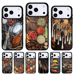 Funda iPhone Pro Max con diseño especias y condimentos para chefs