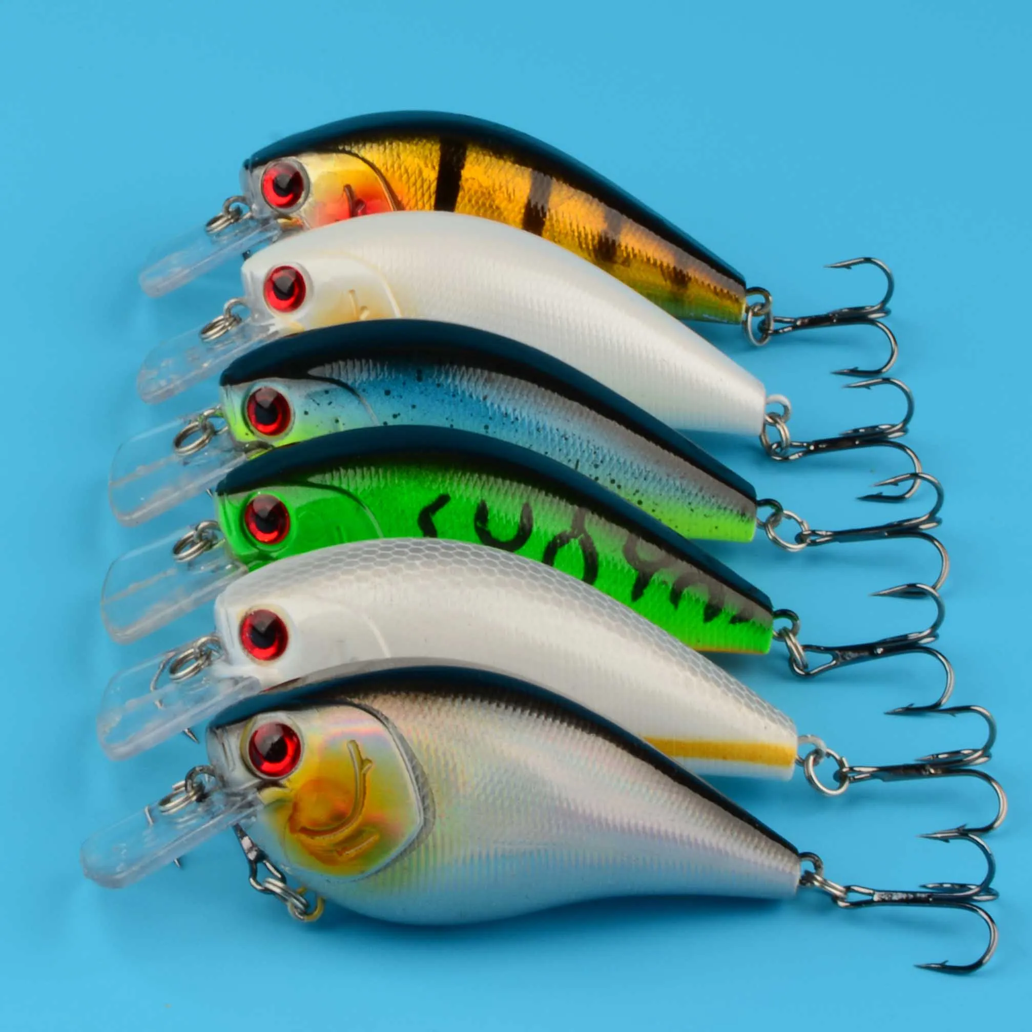 Señuelos flotantes Wobblers para lubina y trucha - imagen 4