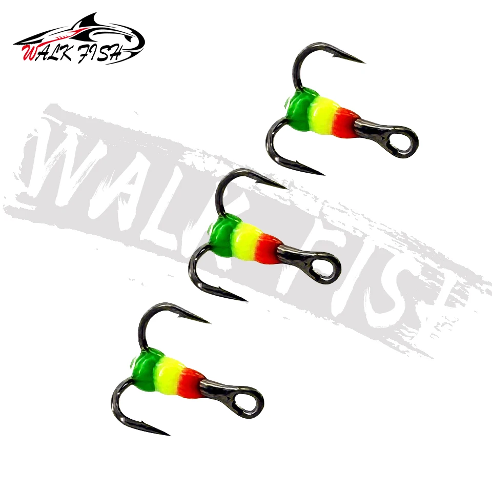 Anzuelos triples WALK FISH para pesca en hielo – Acero al carbono - imagen 3
