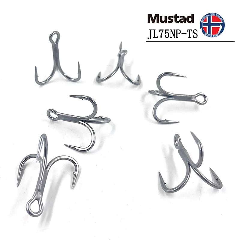 MUSTAD JL74NP-TS anzuelo de tres anzuelos autoequilibrado 4X de alta resistencia, resistente a la corrosión, anzuelo de cebo falso - imagen 4