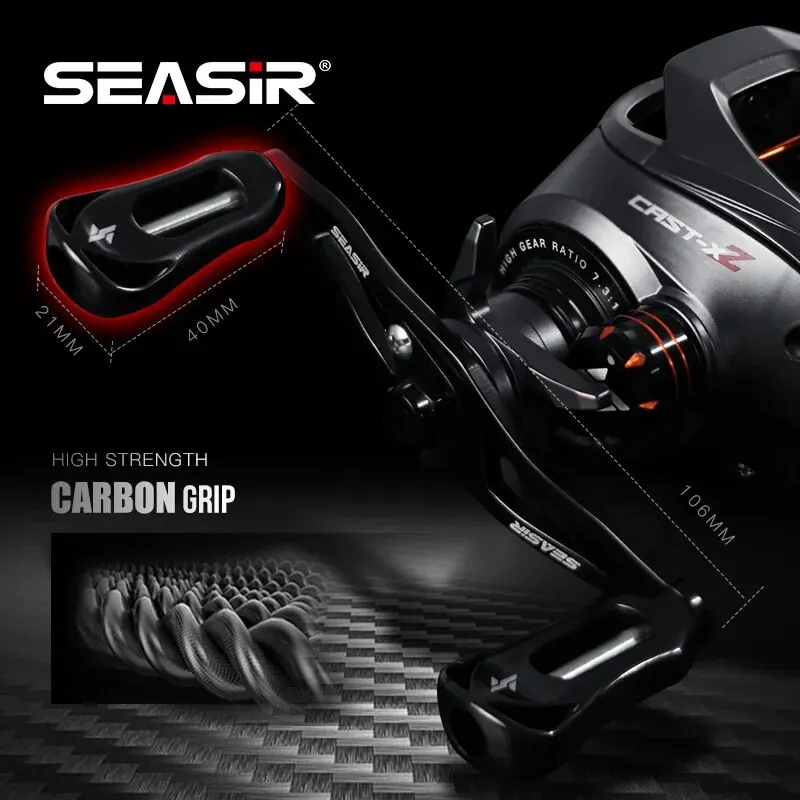 Carrete Baitcasting Seasir Cast X2 7,3:1 – Rodamientos cerámicos - imagen 4