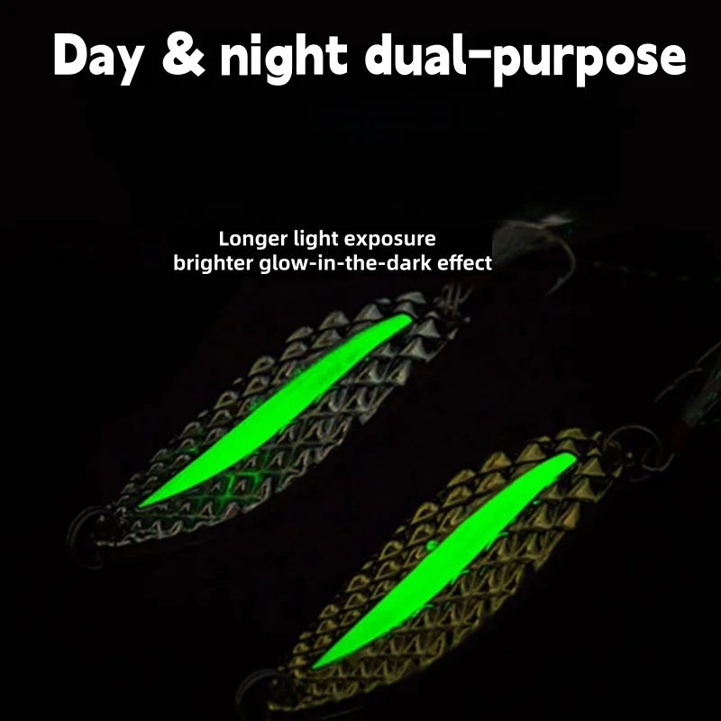 Wondersee señuelo leech metálico brillante en oscuridad – trucha - imagen 2