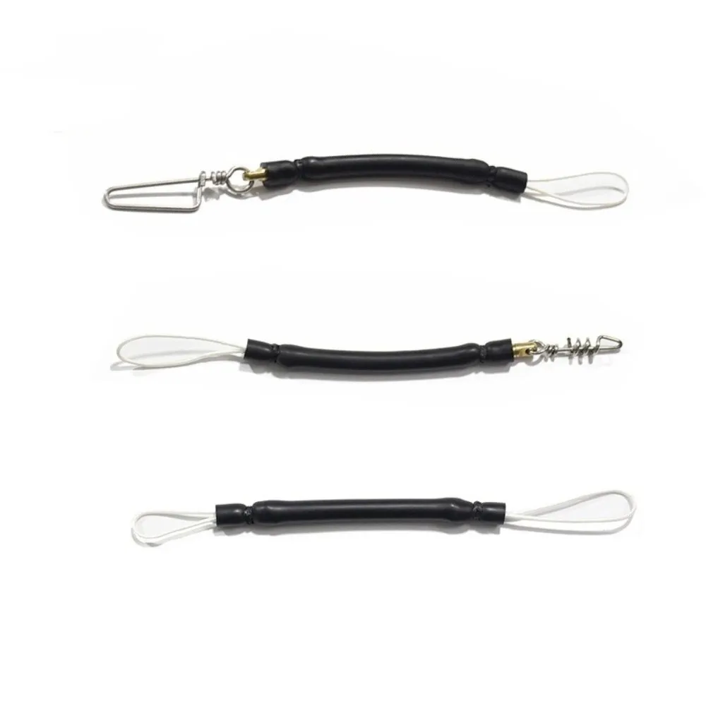 Pesca en el mar, cuerda elástica resistente de acero inoxidable para exteriores, línea de lanza, Clip a presión, pesca submarina - imagen 2