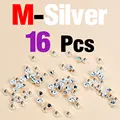 16Pcs Silver M