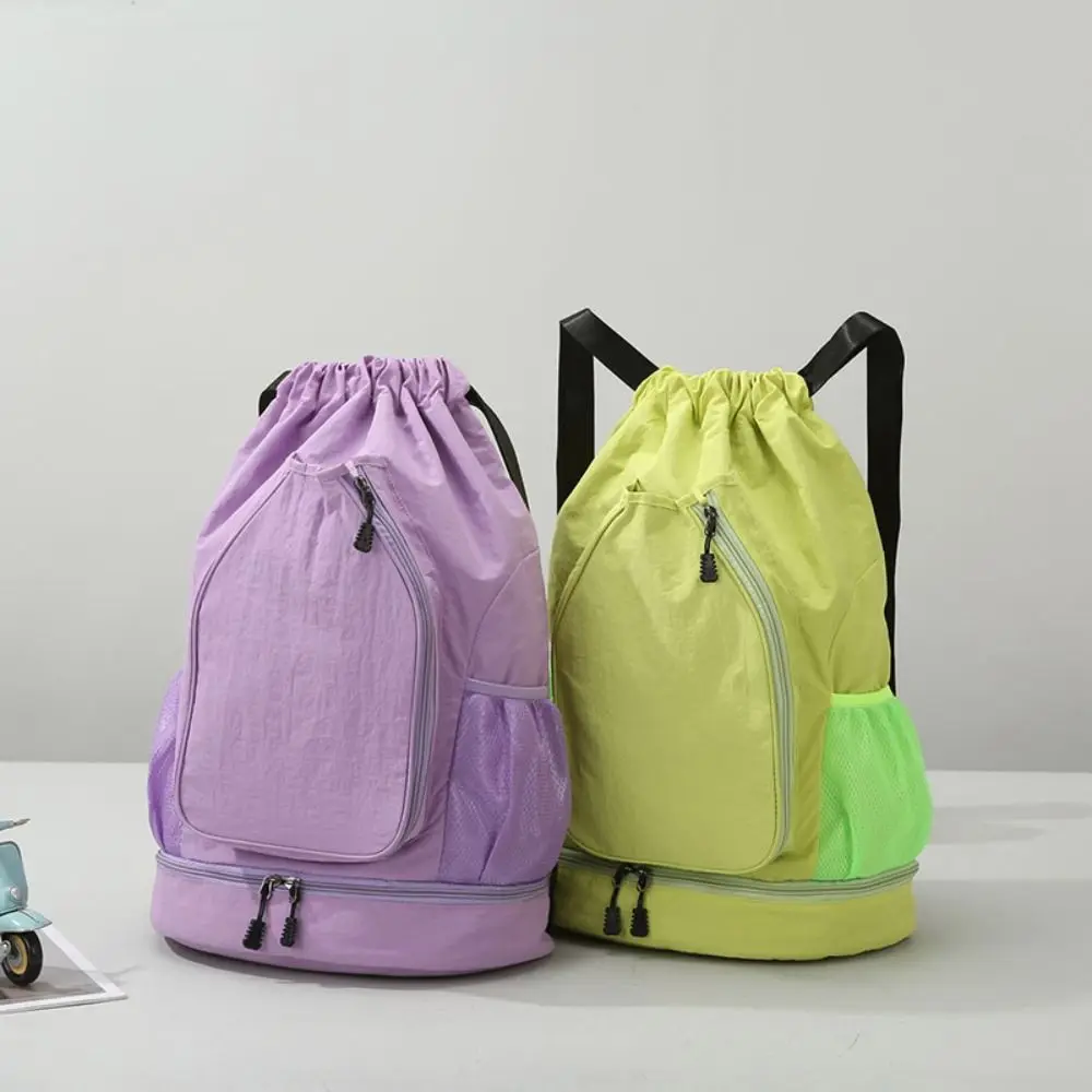 Mochila para raqueta de tenis con 2 raquetas, gran capacidad con bolsillo para zapatos, paquete de gimnasio, cierre con cordón, mochila informal para baloncesto - imagen 2