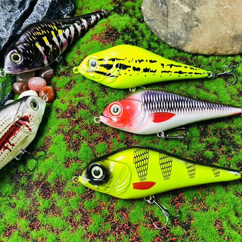 Señuelos de Pesca Jerkbait, cebo Vib de hundimiento lento, 100mm, 21g, lubina de mar, novedad - imagen 4