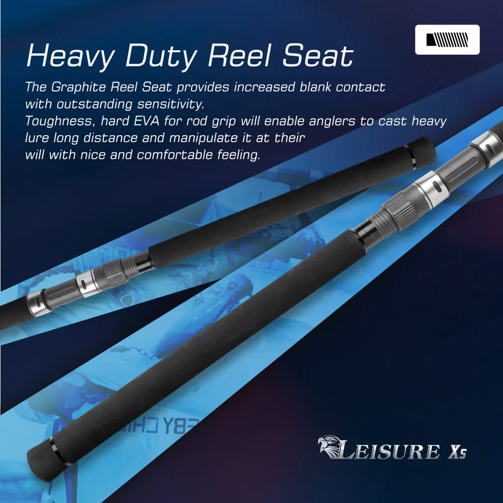 NOEBY-caña de pescar de 2 secciones X5 Shore Jigging H XH, 2,75 m, 2,9 m, 3,05 m, señuelo máximo 90g, bastón de fundición para Surf para caña de pescar giratoria de mar - imagen 2