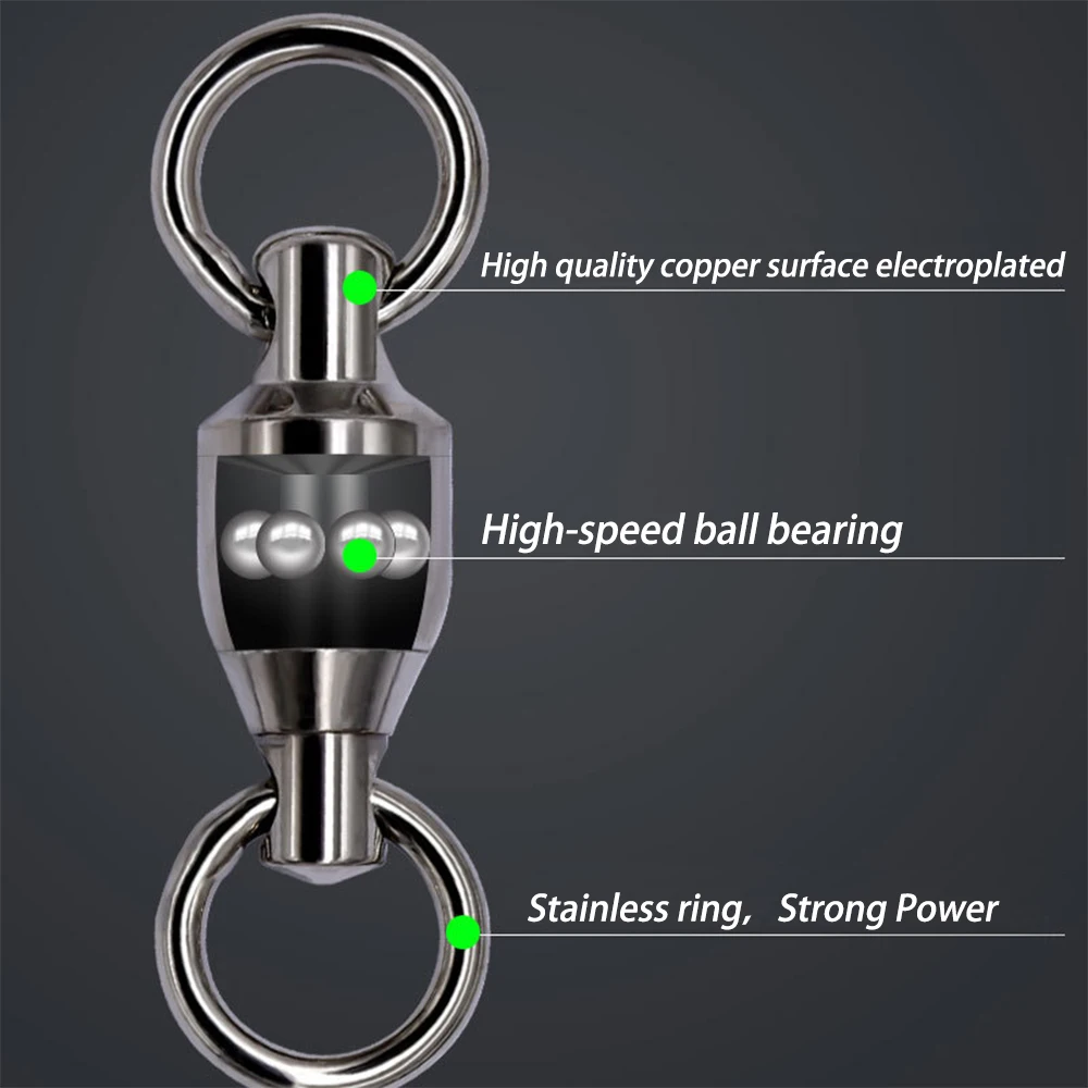 Giratorios de pesca con rodamiento – Coastlook ORJD acero inoxidable - imagen 4