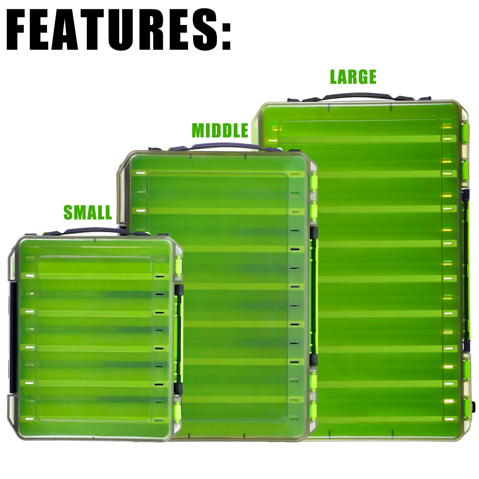 OUYALINE, gran almacenamiento, cajas para anzuelos de señuelo de doble cara, caja de aparejos de pesca, contenedor de cebos, estuche de almacenamiento, accesorios de pesca - imagen 4