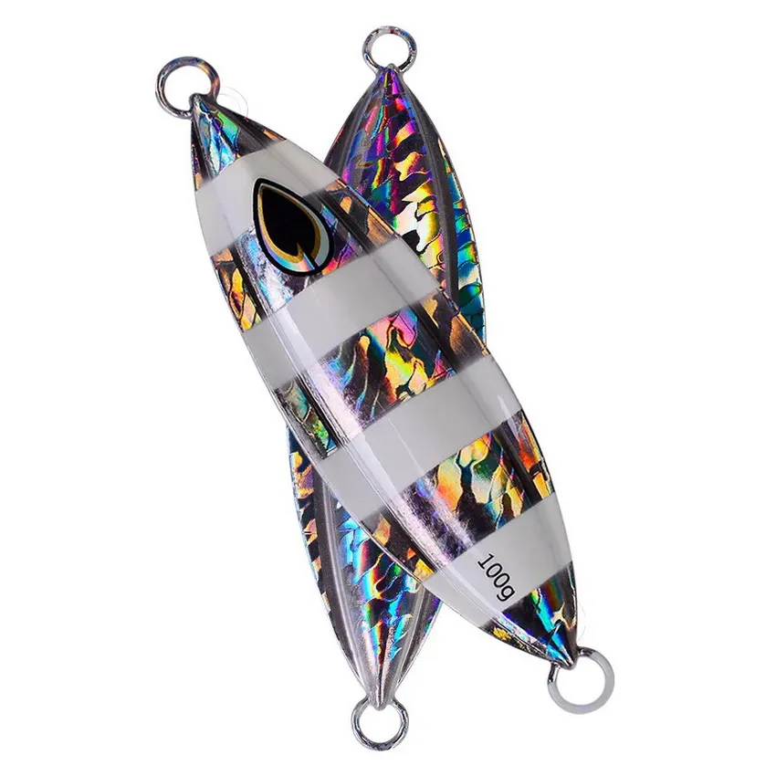 Señuelo de pesca de fundición, plantilla lenta, 40g, 60g, 80g, 100g, cebo de Jigging, cuchara, pez de Metal, agua salada, aparejos de cebo duro Artificial, 1 ud. - imagen 5