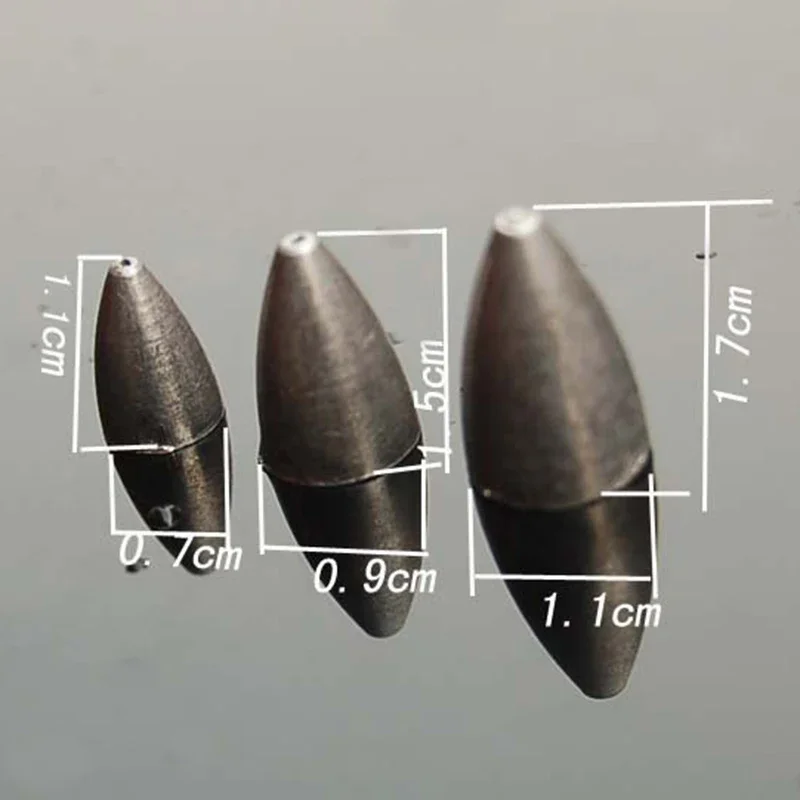 5 unids/lote señuelo rápido en forma de oliva plomo 3g/7g/9g pesas de cobre de hundimiento rápido para accesorios de pesca en el mar aparejos - imagen 2