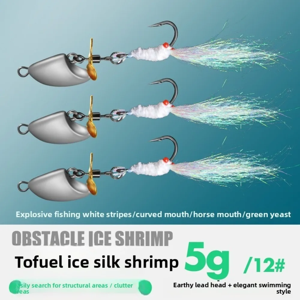 Juego de pesca con mosca a rayas blancas, cebo falso de tamaño Micro, cabeza de plomo, diseño de lentejuelas, melón, cebo de lentejuelas, pesca de trucha, 5 uds.