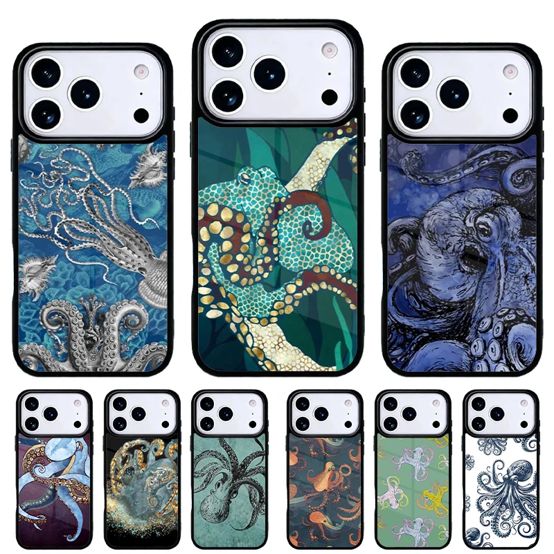 Funda pulpo marino para iPhone 16 Pro Max – Carcasa protectora